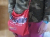 Cardinals bag Sarah made for Alyssa out of an old T-shirt; perfect for a few of Alyssa's favorite books