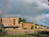 Rainbow over beautiful old Evans building in Hot Springs, SD