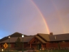 Rainbow over pretty Hot Springs Public Library