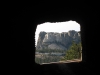 driving through a tunnel toward Mt. Rushmore